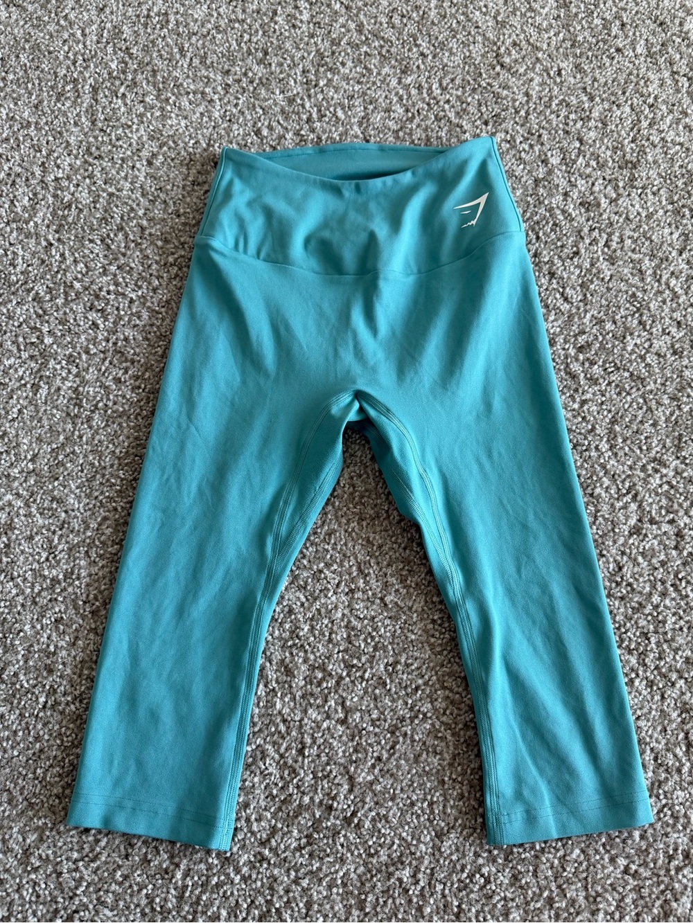 Gymshark Teal High-Waist Cropped Leggings